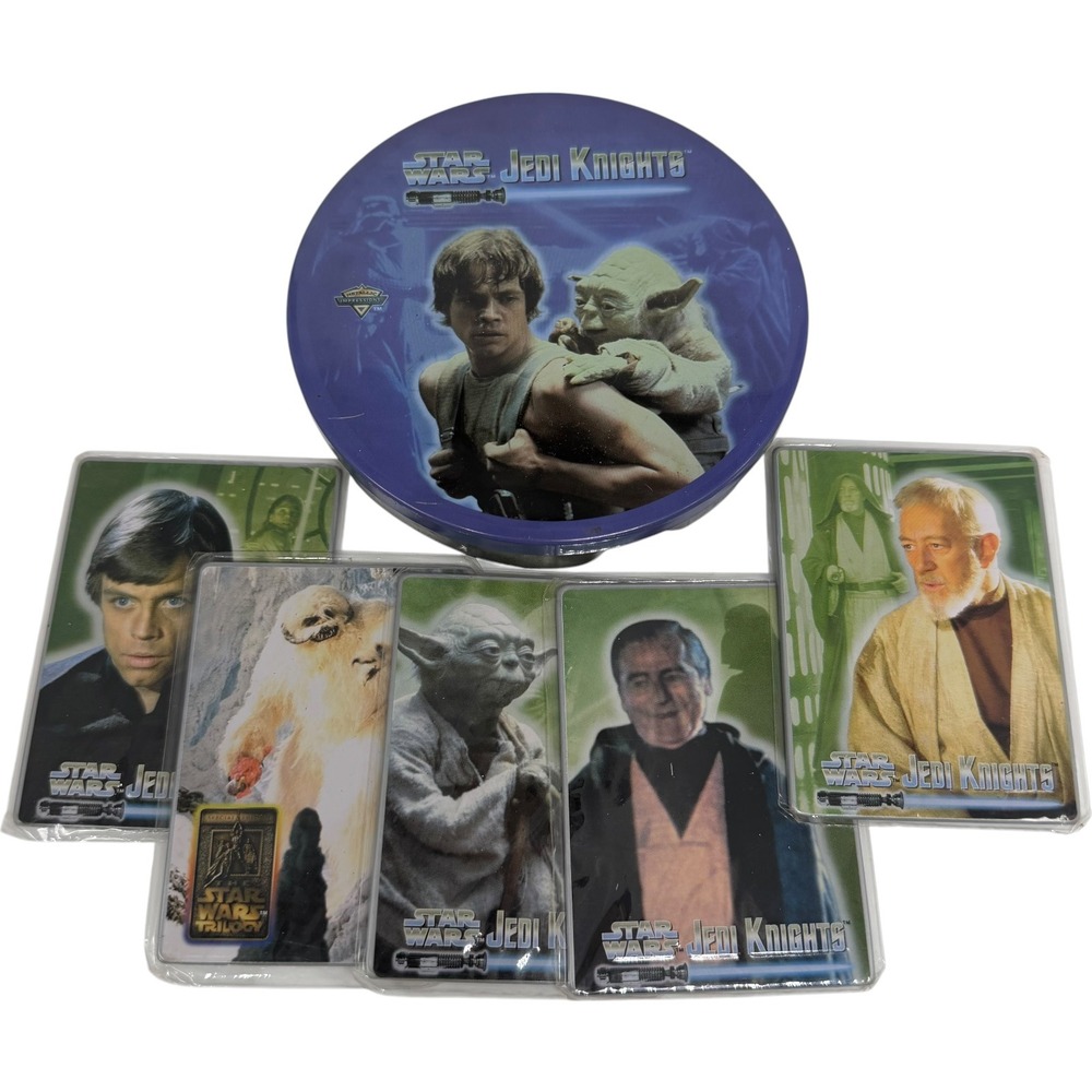 Metallic Impressions Star Wars Jedi Knights Metal Card Set with Tin Vintage 1998